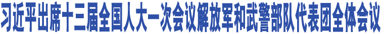 習(xí)近平出席十三屆全國(guó)人大一次會(huì)議解放軍和武警部隊(duì)代表團(tuán)全體會(huì)議  