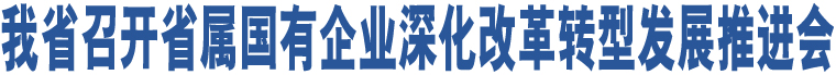 我省召開省屬國有企業(yè)深化改革轉(zhuǎn)型發(fā)展推進會