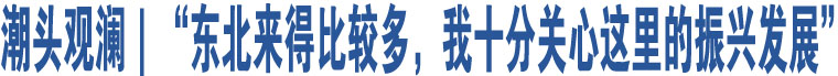 潮頭觀瀾｜“東北來(lái)得比較多，我十分關(guān)心這里的振興發(fā)展”