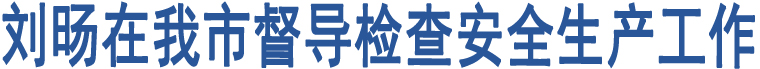 劉旸在我市督導(dǎo)檢查安全生產(chǎn)工作