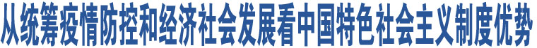 從統(tǒng)籌疫情防控和經(jīng)濟(jì)社會發(fā)展看中國特色社會主義制度優(yōu)勢