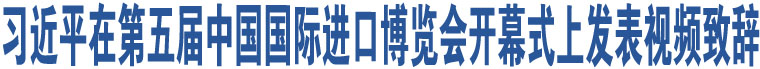 習(xí)近平在第五屆中國(guó)國(guó)際進(jìn)口博覽會(huì)開(kāi)幕式上發(fā)表視頻致辭