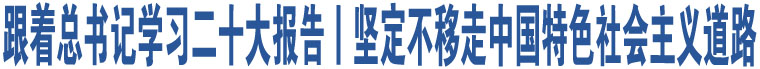 跟著總書記學(xué)習(xí)二十大報(bào)告丨堅(jiān)定不移走中國特色社會(huì)主義道路