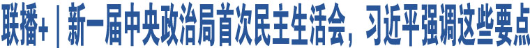 聯(lián)播+｜新一屆中央政治局首次民主生活會(huì)，習(xí)近平強(qiáng)調(diào)這些要點(diǎn)