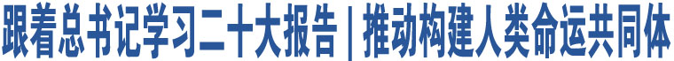 跟著總書記學(xué)習(xí)二十大報(bào)告 | 推動(dòng)構(gòu)建人類命運(yùn)共同體