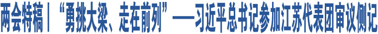 兩會(huì)特稿丨“勇挑大梁、走在前列”——習(xí)近平總書記參加江蘇代表團(tuán)審議側(cè)記