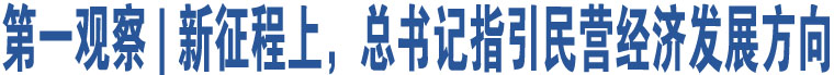 第一觀察 | 新征程上，總書記指引民營(yíng)經(jīng)濟(jì)發(fā)展方向