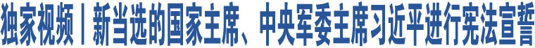 獨(dú)家視頻丨新當(dāng)選的國(guó)家主席、中央軍委主席習(xí)近平進(jìn)行憲法宣誓