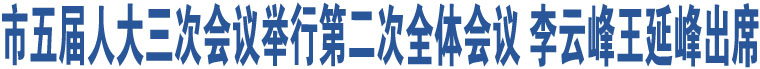 市五屆人大三次會議舉行第二次全體會議 李云峰王延峰出席