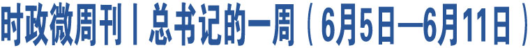 時政微周刊丨總書記的一周（6月5日—6月11日）