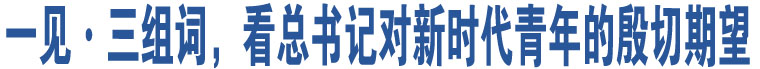 一見·三組詞，看總書記對(duì)新時(shí)代青年的殷切期望