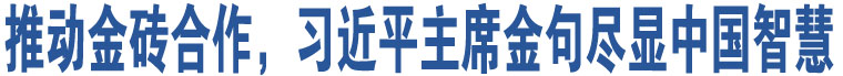 推動(dòng)金磚合作，習(xí)近平主席金句盡顯中國(guó)智慧