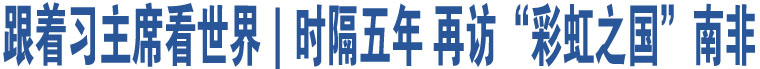 跟著習(xí)主席看世界｜時(shí)隔五年 再訪“彩虹之國(guó)”南非