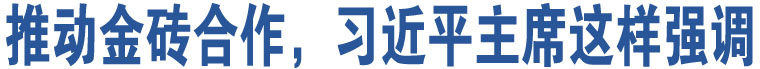 推動(dòng)金磚合作，習(xí)近平主席這樣強(qiáng)調(diào)