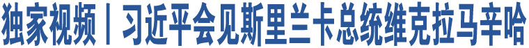 獨(dú)家視頻丨習(xí)近平會(huì)見(jiàn)斯里蘭卡總統(tǒng)維克拉馬辛哈