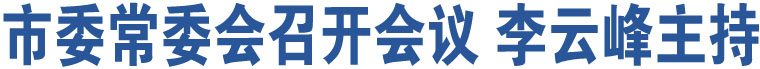 市委常委會召開會議 李云峰主持