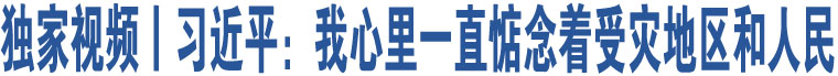 獨(dú)家視頻丨習(xí)近平：我心里一直惦念著受災(zāi)地區(qū)和人民