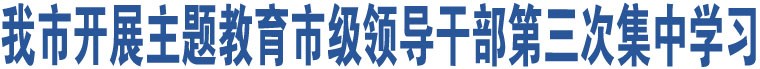 我市開(kāi)展主題教育市級(jí)領(lǐng)導(dǎo)干部第三次集中學(xué)習(xí)