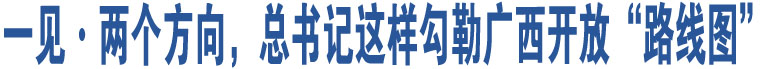 一見·兩個(gè)方向，總書記這樣勾勒廣西開放“路線圖”