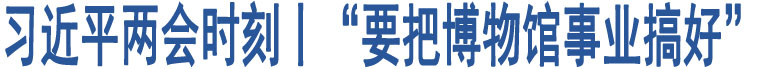 習(xí)近平兩會時刻丨“要把博物館事業(yè)搞好”