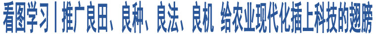 看圖學(xué)習(xí)丨推廣良田、良種、良法、良機(jī) 給農(nóng)業(yè)現(xiàn)代化插上科技的翅膀