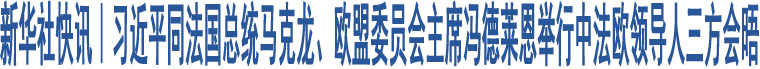 新華社快訊｜習(xí)近平同法國總統(tǒng)馬克龍、歐盟委員會主席馮德萊恩舉行中法歐領(lǐng)導(dǎo)人三方會晤