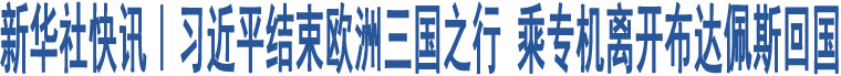 新華社快訊｜習(xí)近平結(jié)束歐洲三國之行 乘專機(jī)離開布達(dá)佩斯回國