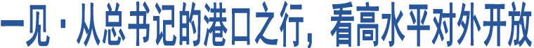 一見(jiàn)·從總書(shū)記的港口之行，看高水平對(duì)外開(kāi)放