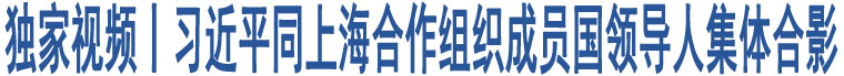 獨家視頻丨習(xí)近平同上海合作組織成員國領(lǐng)導(dǎo)人集體合影