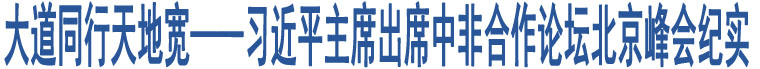 大道同行天地寬——習(xí)近平主席出席中非合作論壇北京峰會(huì)紀(jì)實(shí)