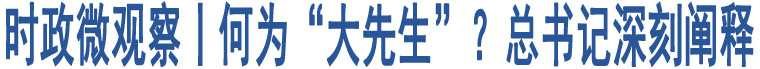 時(shí)政微觀察丨何為“大先生”？總書記深刻闡釋