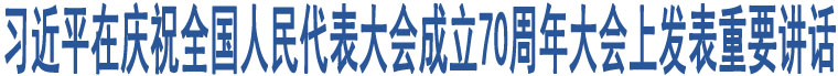 習(xí)近平在慶祝全國(guó)人民代表大會(huì)成立70周年大會(huì)上發(fā)表重要講話