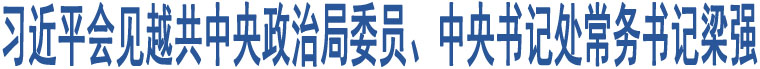 習(xí)近平會見越共中央政治局委員、中央書記處常務(wù)書記梁強