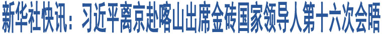 新華社快訊：習(xí)近平離京赴喀山出席金磚國家領(lǐng)導(dǎo)人第十六次會晤