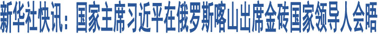 新華社快訊：國家主席習(xí)近平在俄羅斯喀山出席金磚國家領(lǐng)導(dǎo)人會晤