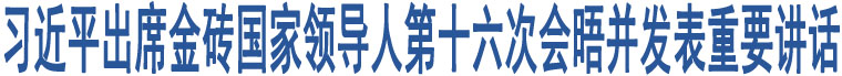 習(xí)近平出席金磚國家領(lǐng)導(dǎo)人第十六次會晤并發(fā)表重要講話