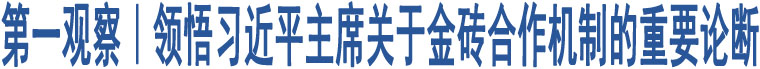 第一觀察｜領(lǐng)悟習(xí)近平主席關(guān)于金磚合作機制的重要論斷