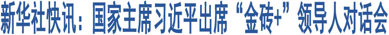 新華社快訊：國家主席習(xí)近平出席“金磚+”領(lǐng)導(dǎo)人對話會